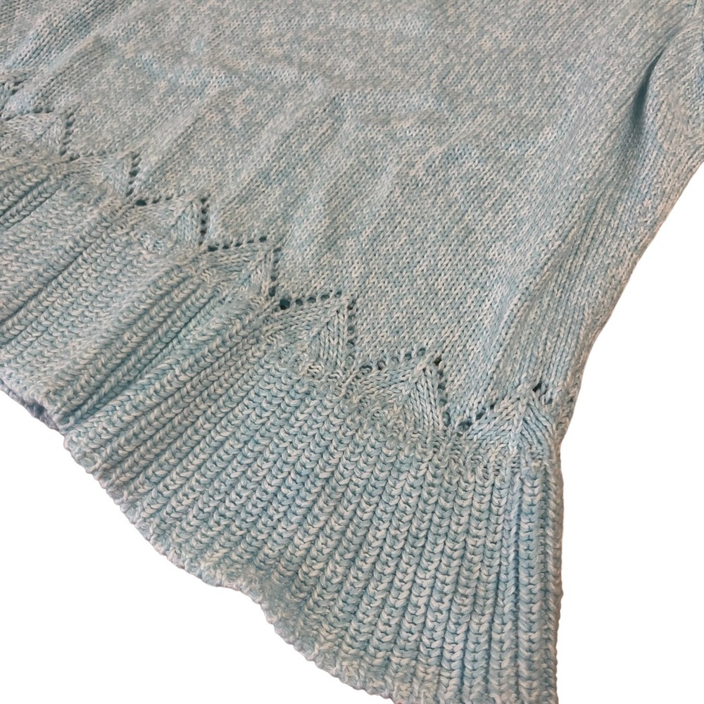 NWT Crown & Ivy knit sweater vest shirt w/ attached eyelet lace puff sleeves Sm - Picture 2 of 6